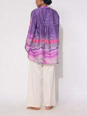Purple  Vasansi Silk Printed Top