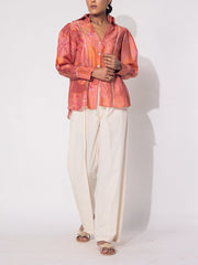 Peach Vasansi Silk Printed Top