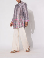 Grey Vasansi Silk Printed TOP