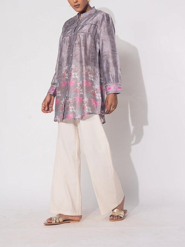 Grey Vasansi Silk Printed TOP