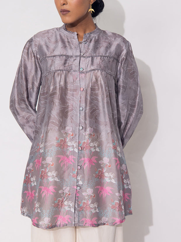 Grey Vasansi Silk Printed TOP