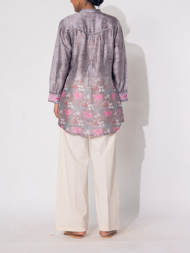 Grey Vasansi Silk Printed TOP