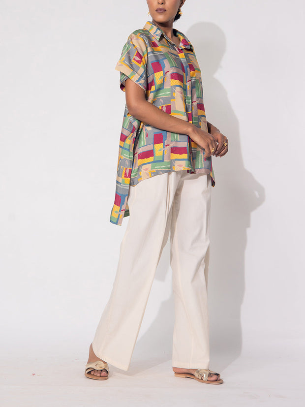 Multicolor Vasansi Silk Printed Top