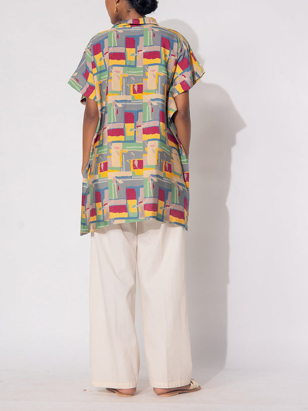 Multicolor Vasansi Silk Printed Top