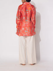 Orange Vasansi Silk Printed Top