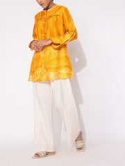 Yellow Vasansi Silk Printed Top