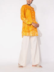 Yellow Vasansi Silk Printed Top