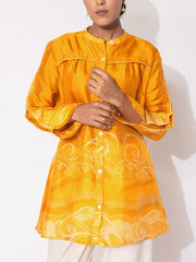 Yellow Vasansi Silk Printed Top