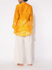 Yellow Vasansi Silk Printed Top