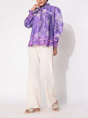 Purple Vasansi Silk Printed Top