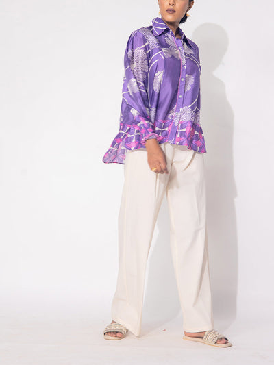 Purple Vasansi Silk Printed Top