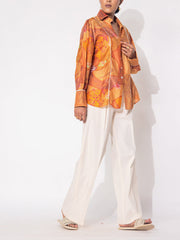 Mustard Vasansi Silk Printed Top