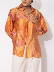 Mustard Vasansi Silk Printed Top