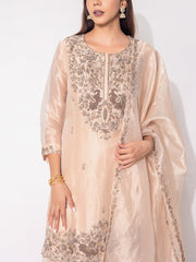 Peach Organza Tissue Suit Set