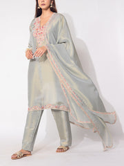 Grey Tissue Suit Set