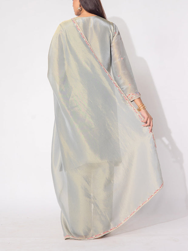 Grey Tissue Suit Set
