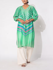 Green Vasansi Silk Kurta