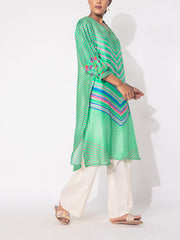 Green Vasansi Silk Kurta