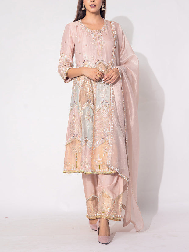 Pink Tissue Suit Set