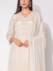 Off-white Tissue Sharara Set