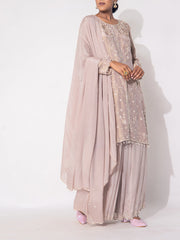 Light Brown Tissue Sharara Set
