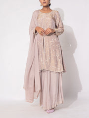 Light Brown Tissue Sharara Set
