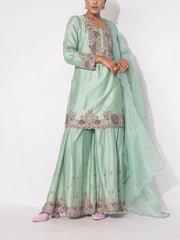 Mint Green Silk Suit Set
