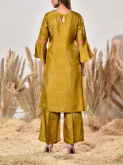 Green Vasansi Silk Embroidered Suit Set