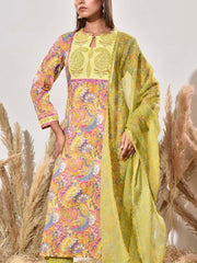 Grass Green Cotton Suit Set