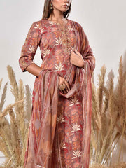 Brown Cotton Suit Set