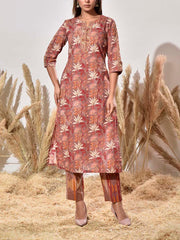 Brown Cotton Suit Set
