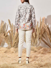 Grey Cotton Printed Shirt