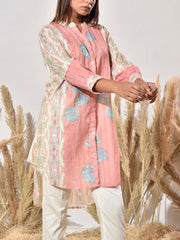 Pink and Cream Dobby Cotton Shirt