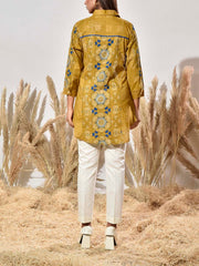 Green Cotton Printed Shirt