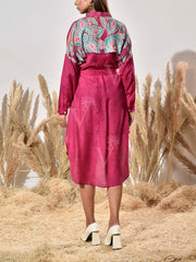 Pink Vasansi Silk Printed Dress