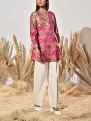Pink Cotton Printed Top