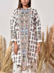 White Cotton Printed Co Ord Set