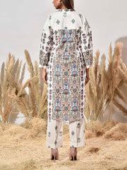 White Cotton Printed Co Ord Set