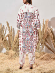 White Cotton Printed Co Ord Set