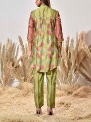 Green Vasansi Silk Printed Co Ord Set