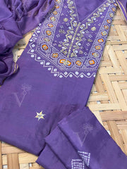 Purple Vasansi Silk Dress Material