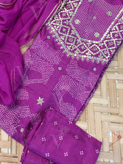 Purple Vasansi Silk Dress Material