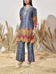 Grey Vasansi Silk Embroidered Kurta and Pant Set