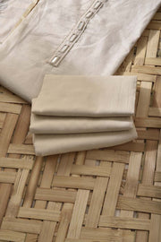 Off White Chanderi Cotton Dress Material