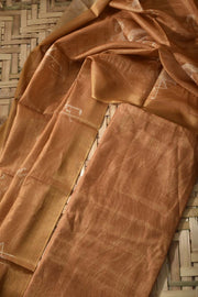 Mustard Tissue Cotton Dress Material