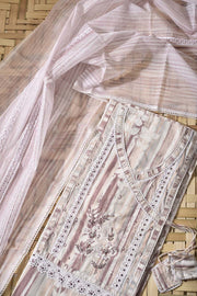Cream Cotton Dress Material