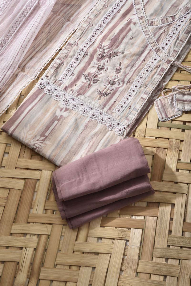 Cream Cotton Dress Material