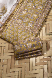 Coriender Green Cotton Dress Material
