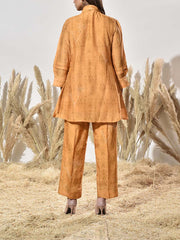 Yellow Embroidered Vasansi Silk Co Ord Set