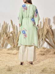 Green Vasansi Silk Printed Kaftan Top
